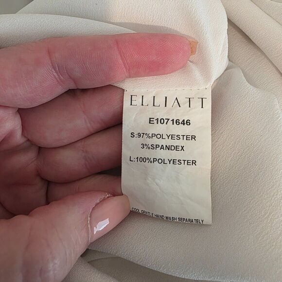 Elliatt Camo Asymmetric Satin Cocktail Dress Sz S - Picture 5 of 6